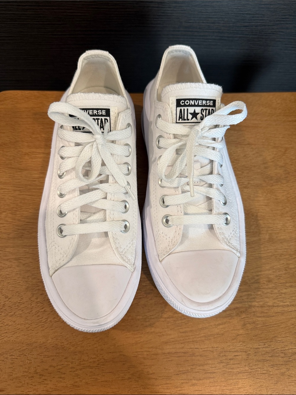 Converse White Low Top Canvas Sneakers